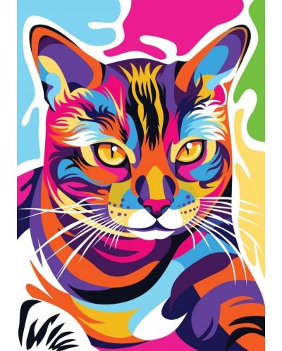 Пъзел Nova puzzle от 1000 части - Многоцветна котка - 2